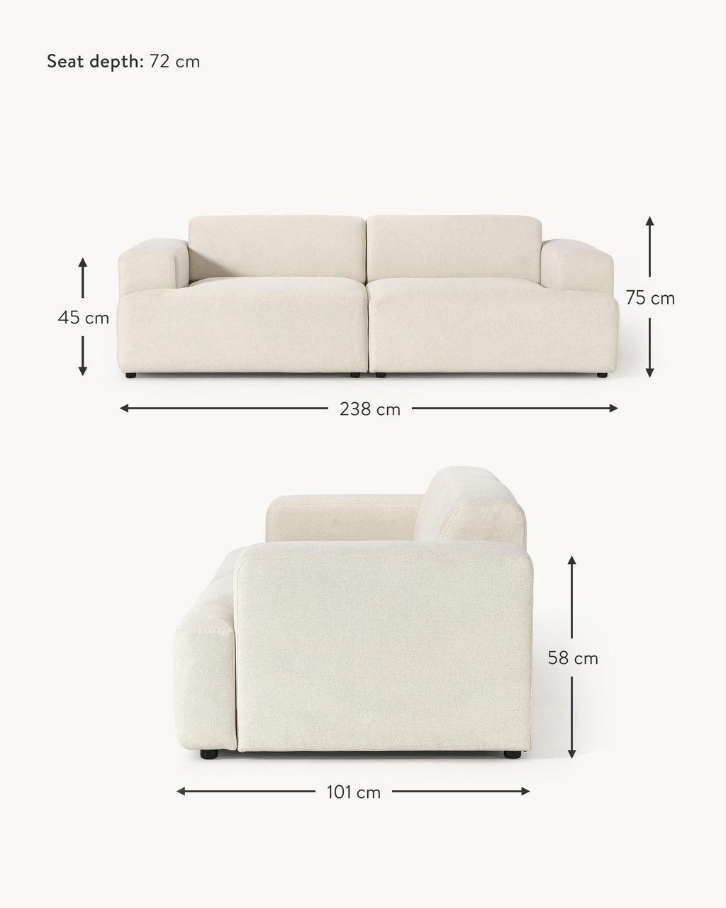 Moodi Üçlü Koltuk